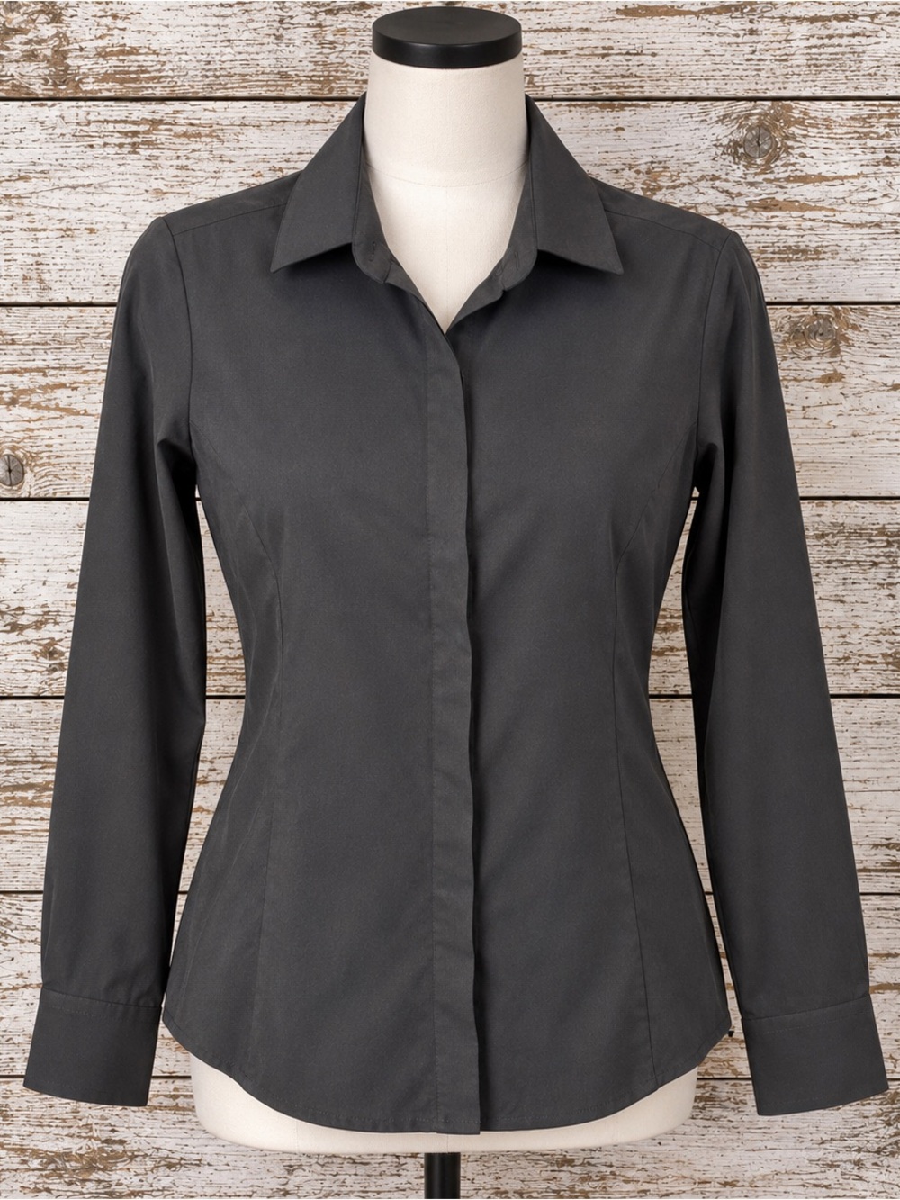 Edwards Women’s Black Button‑Up Shirt XS 100% Polyester